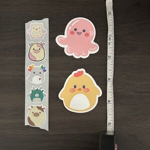 Squishmellows stickers and pin